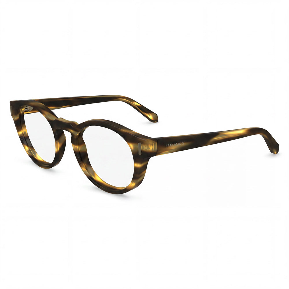 Ferragamo SF2998 Modern Style Unisex Striped Brown Acetate Non-Polarised Sunglasses 50mm