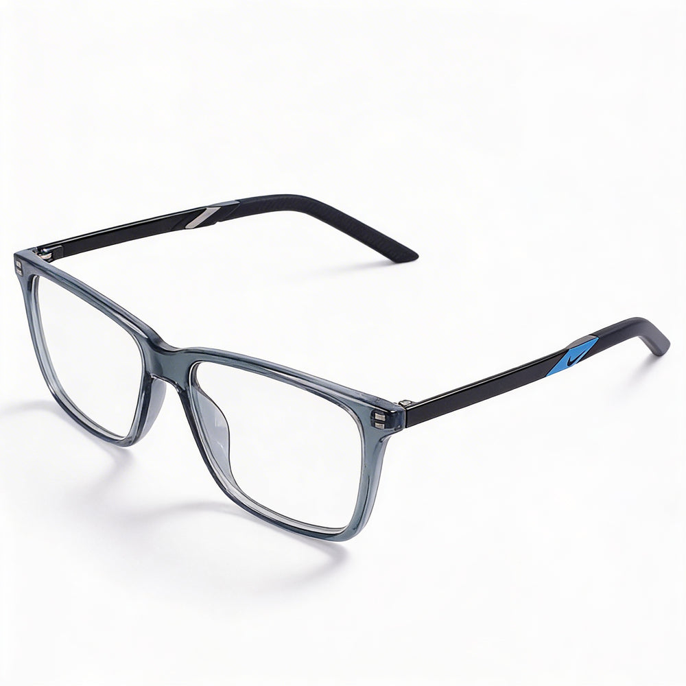 Nike 7258 Unisex Full Rim Rectangle Plastic Eyeglasses, Prescription-Ready, Matte Black, Size 54-15-145