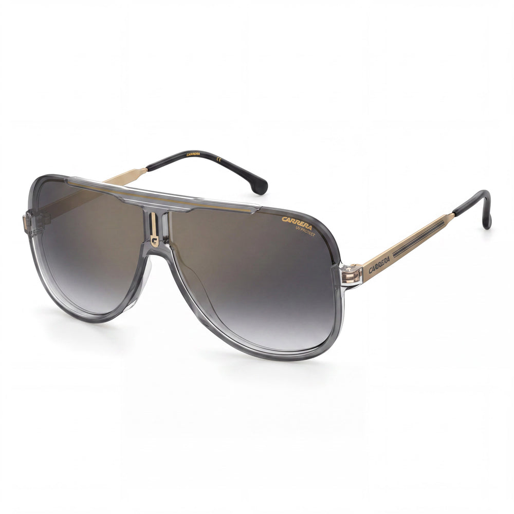 Carrera 1059/S Men's Propionate Grey Shaded Gold Mirrored Non-Polarized UV Protected Sunglasses 64mm