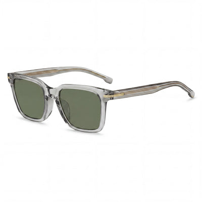 Hugo Boss Classic BOSS 1540/F/SK Rectangular Men’s Black Green Polycarbonate Frame Eco Co-Polyester Lens Sunglasses 54mm