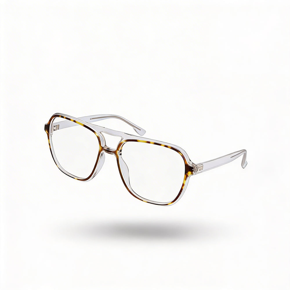 McAllister Mc4534 Men's Tortoise Crystal Metal Frame Eyewear with Clear Lenses 56mm