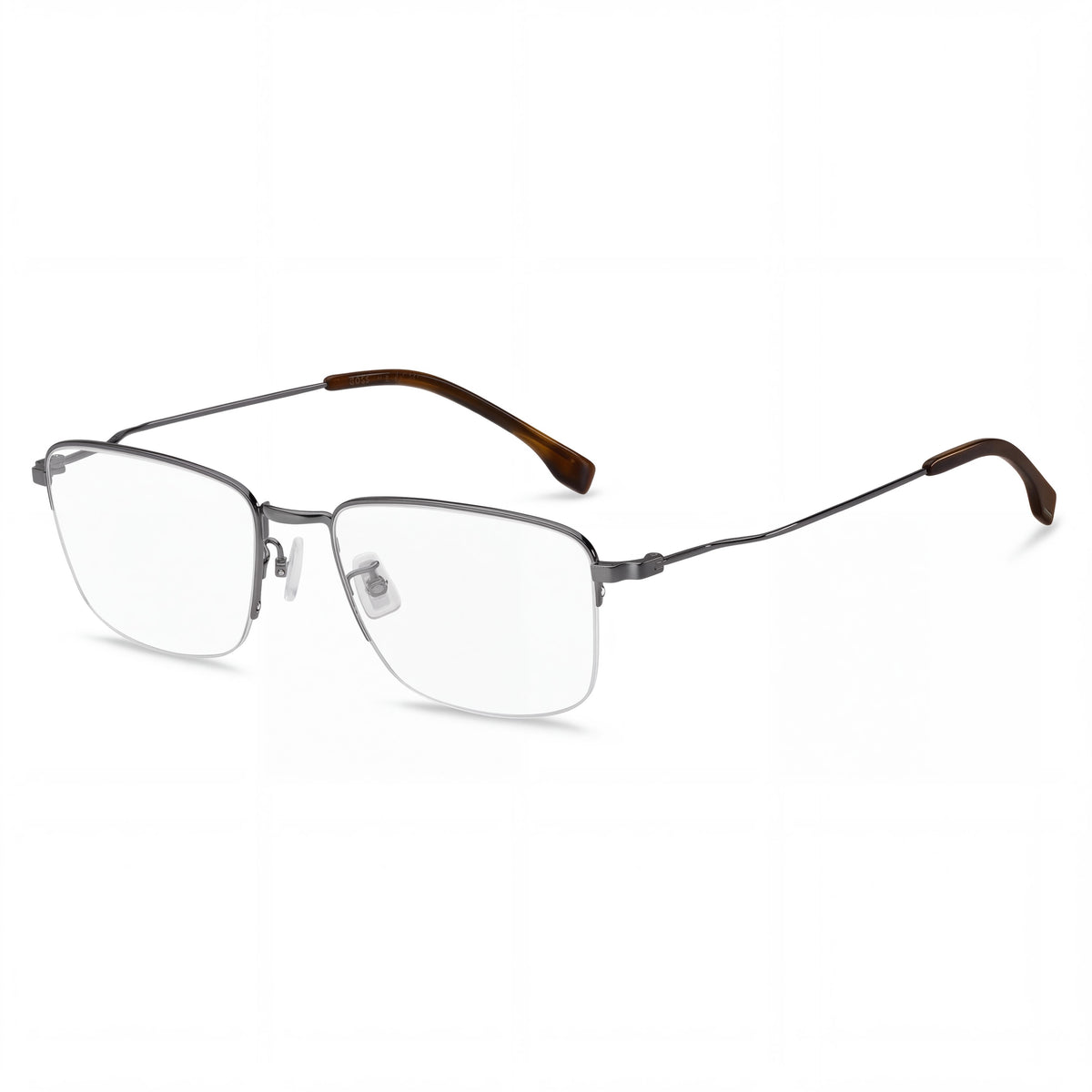 Gafas BOSS Audio Systems clásicas unisex con montura de titanio en negro mate y lentes de policarbonato no polarizadas de 55 mm de ancho, Photo 1