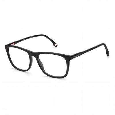 Carrera Carrera 263 Gafas ópticas unisex con montura de plástico negro mate y lentes de demostración de policarbonato de 55 mm