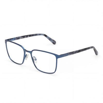 Gafas ópticas metálicas Guess Gu50243 para hombre con montura azul brillante mate, talla 58-18-145