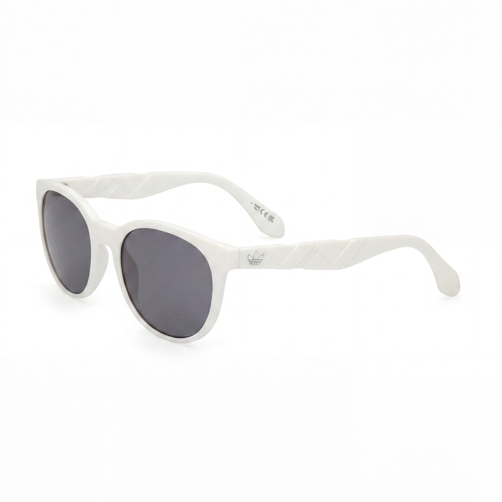 adidas Unisex UV Protective Sunglasses, White Smoke Plastic Frame, 53mm Lens Width