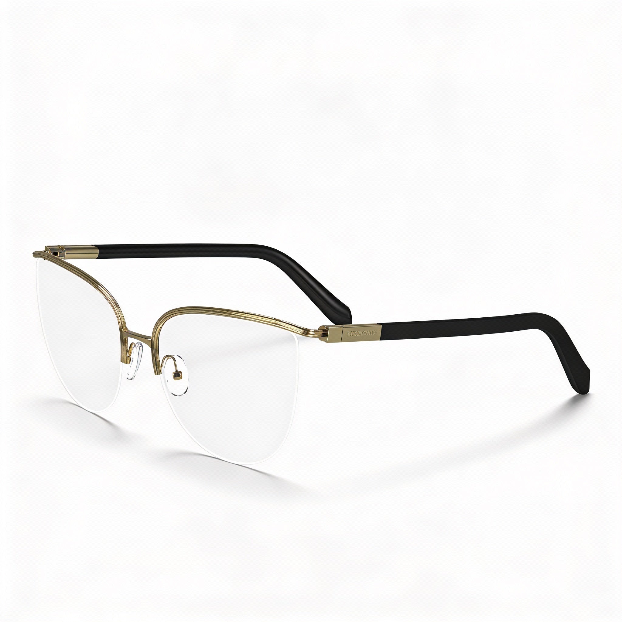 Salvatore Ferragamo Modern Unisex Polarized Sunglasses, Gold Metal Frame, Polycarbonate Lenses, 56mm Lens Width