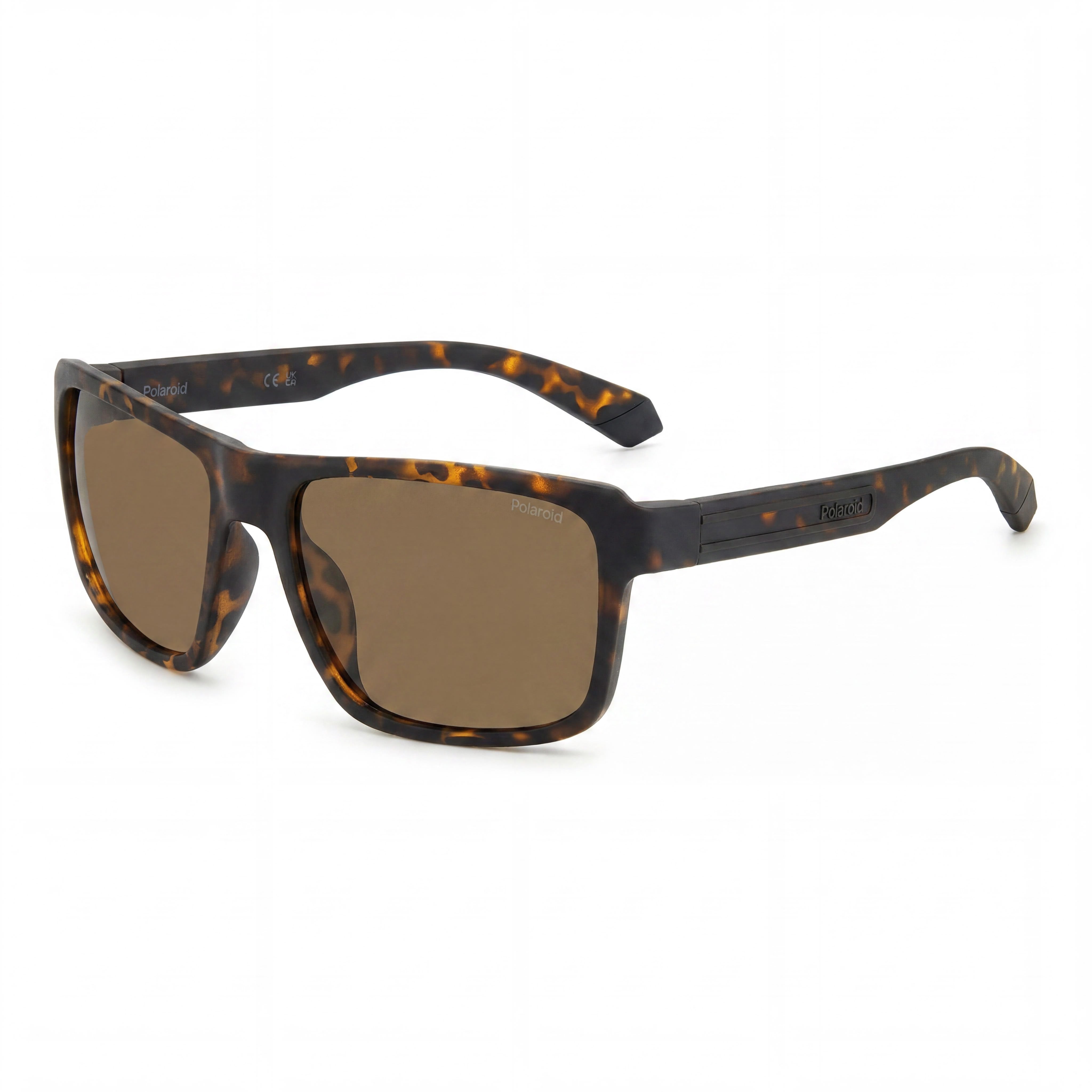 Gafas de sol polarizadas de policarbonato con protección UV para mujer Polaroid Casual Marrón Habana Mate 58 mm, Photo 1