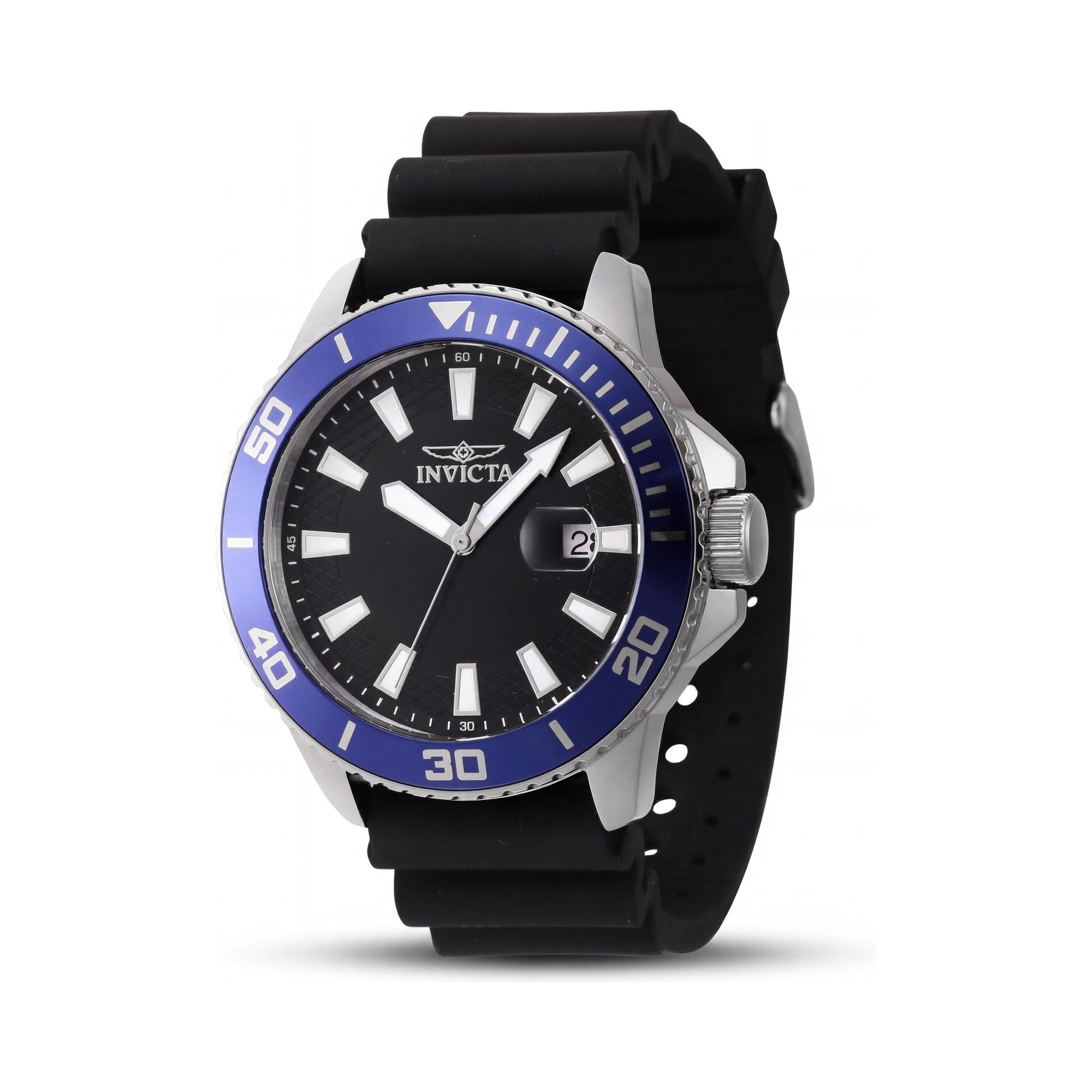 Invicta Men's Pro Diver IN-46089-AMZUK Stainless Steel Black Dial Quartz Watch 45mm, 50m Water Resistant, Photo 1