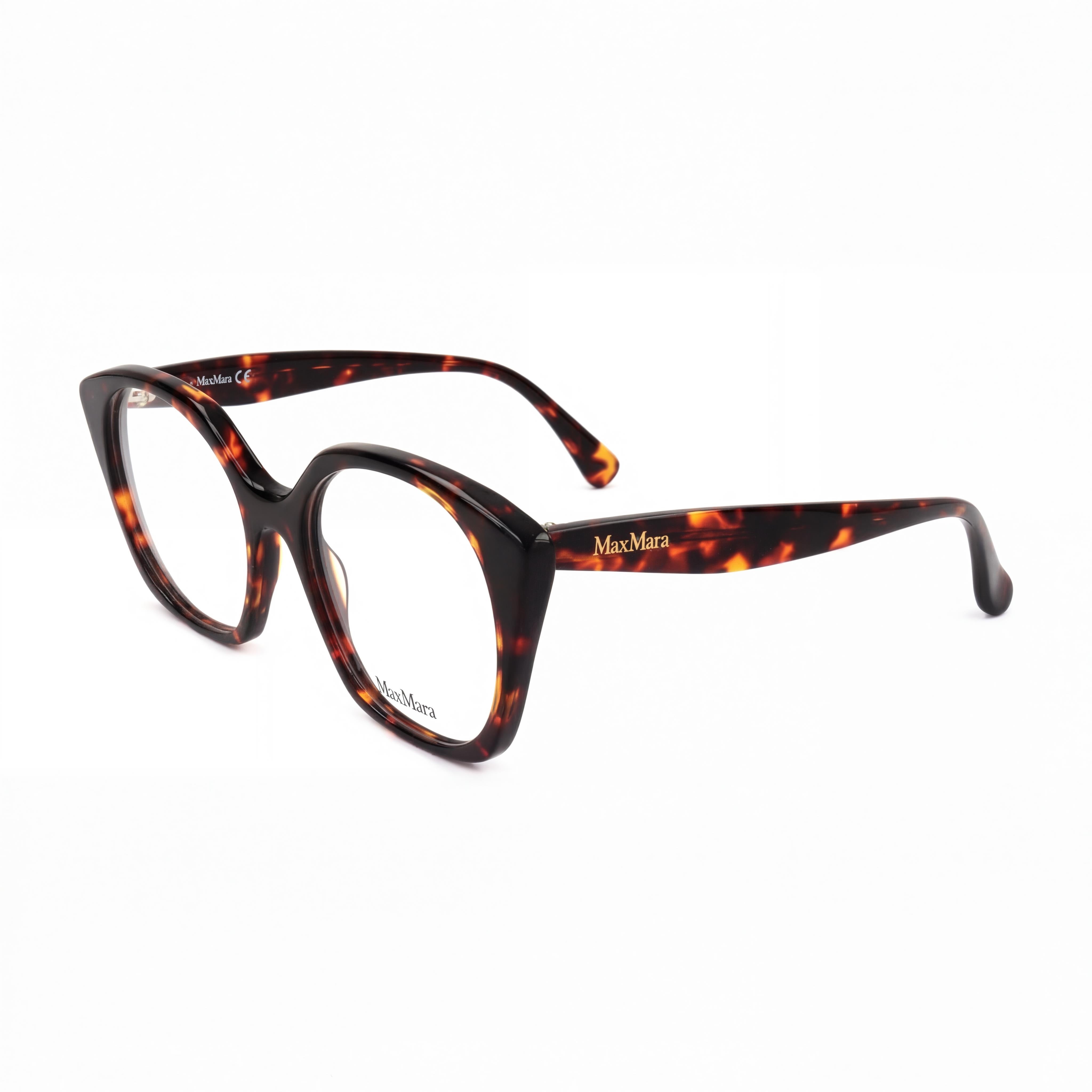 Gafas graduadas MaxMara MM5082 para mujer, estilo casual, con acabado de plástico color Habana oscuro y ancho de lente de 53 mm., Photo 1
