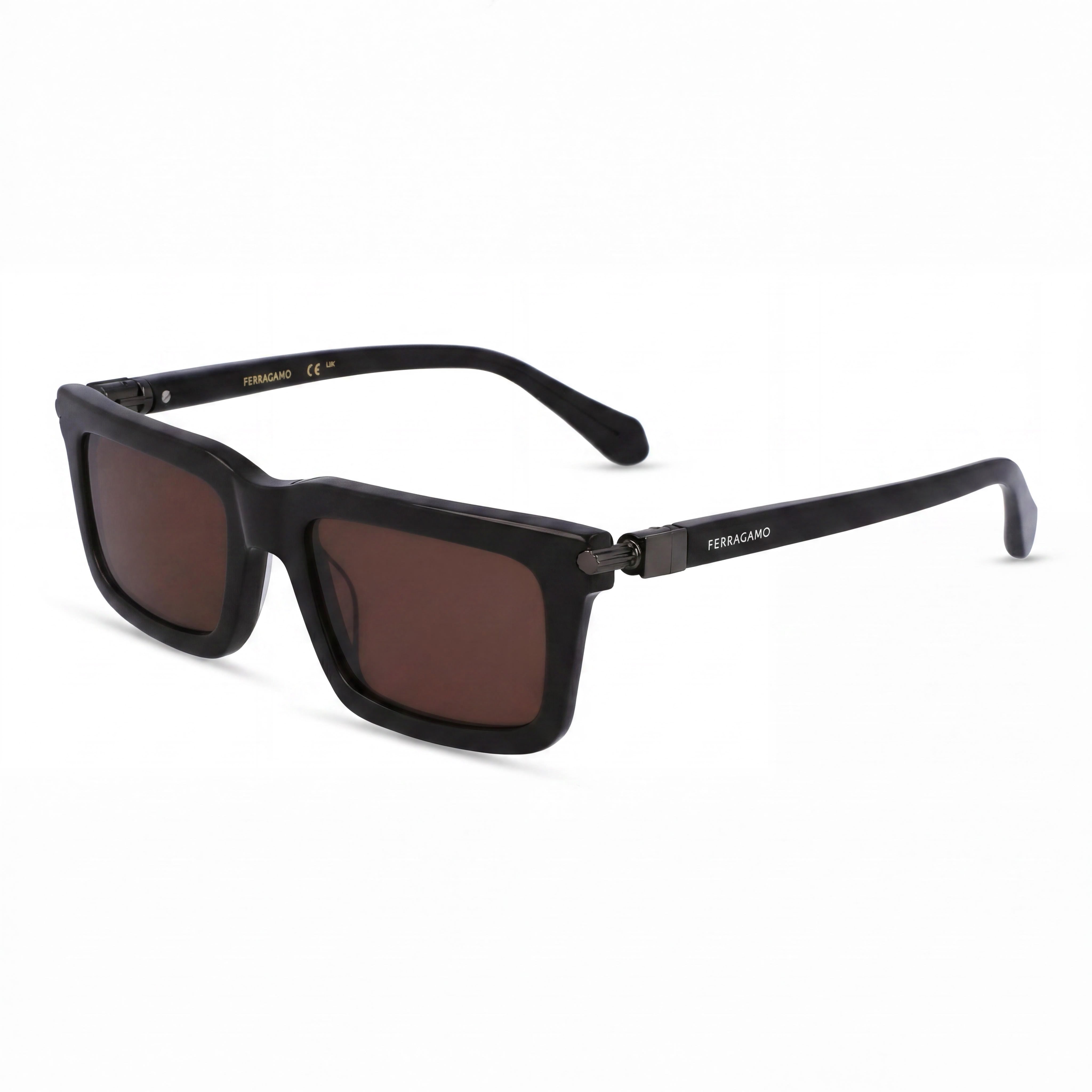 Ferragamo Sf2015s Men's Brown Acetate Frame Sunglasses with Brown Acetate Lenses and, Photo 1