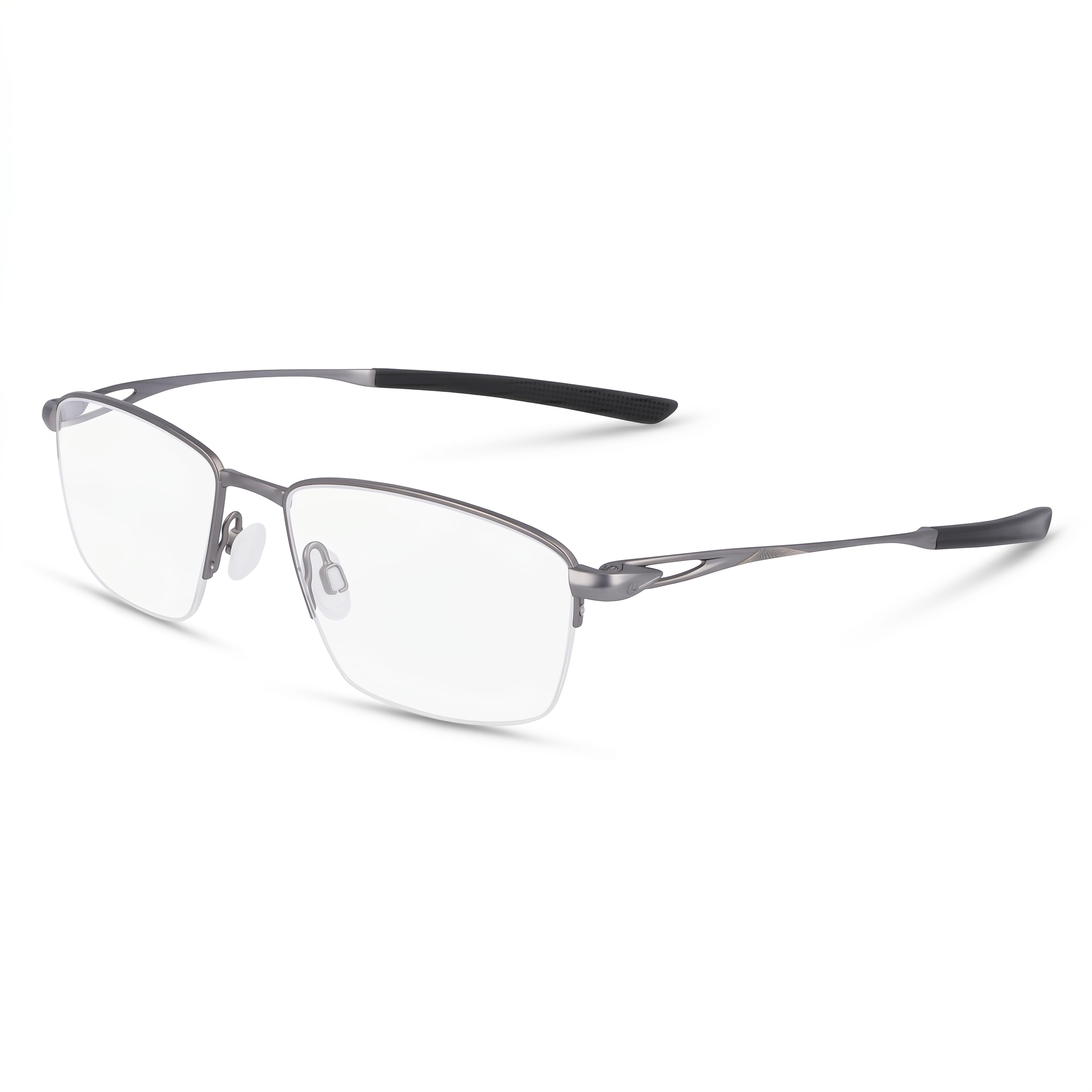 Nike 6045 Unisex Satin Navy Alloy Steel Frame Gunmetal Non-Polarized Eyeglasses 54mm, Photo 1