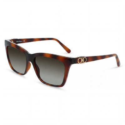 Salvatore Ferragamo Sf1027s Unisex Tortoise Plastic Frame Grey Gradient Non-Polarized Lens 100% UV Protection 55mm