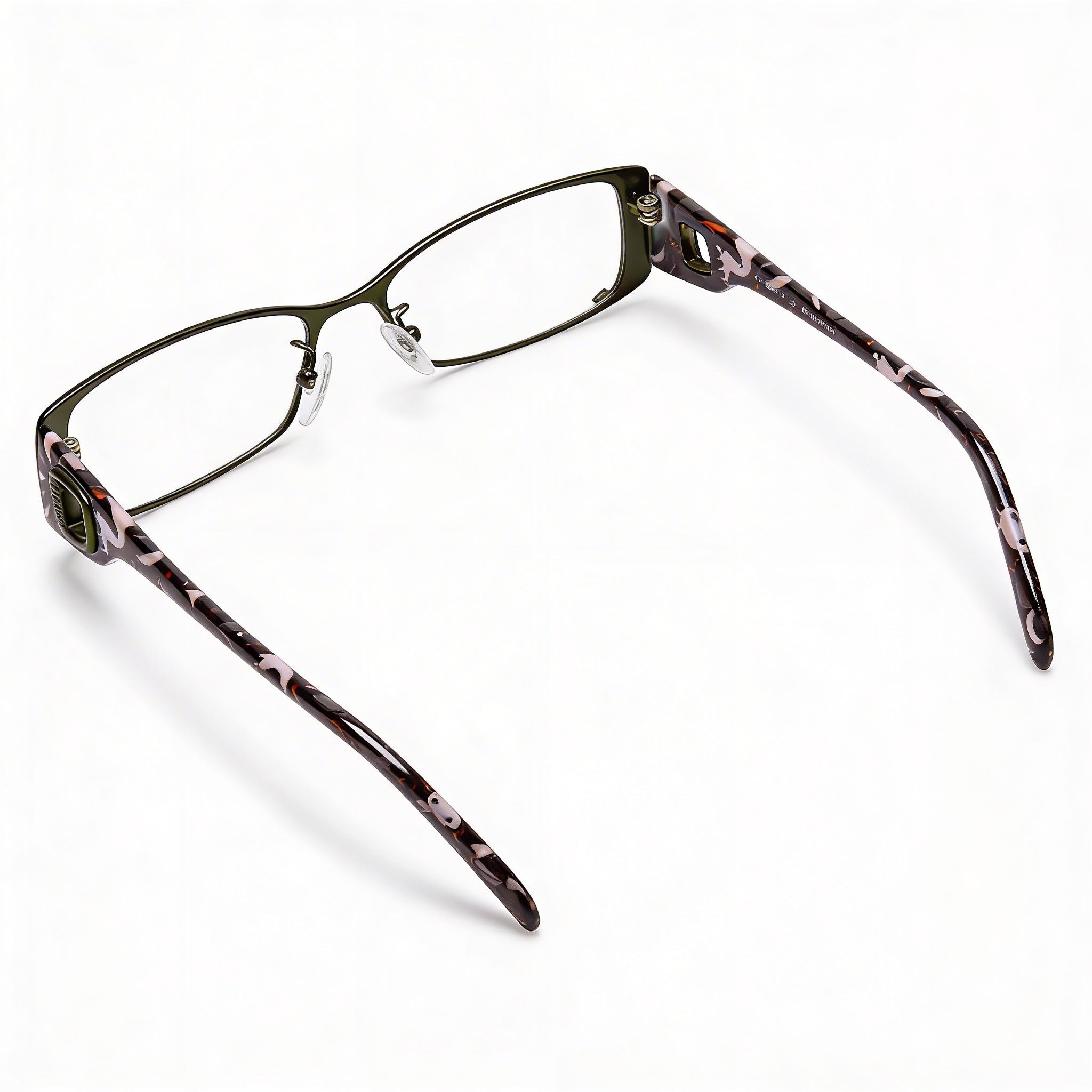 Gafas de sol Emilio Pucci EP 2140 para mujer con montura de plástico y metal verde y lentes transparentes de demostración, talla 50-16-140, Photo 1