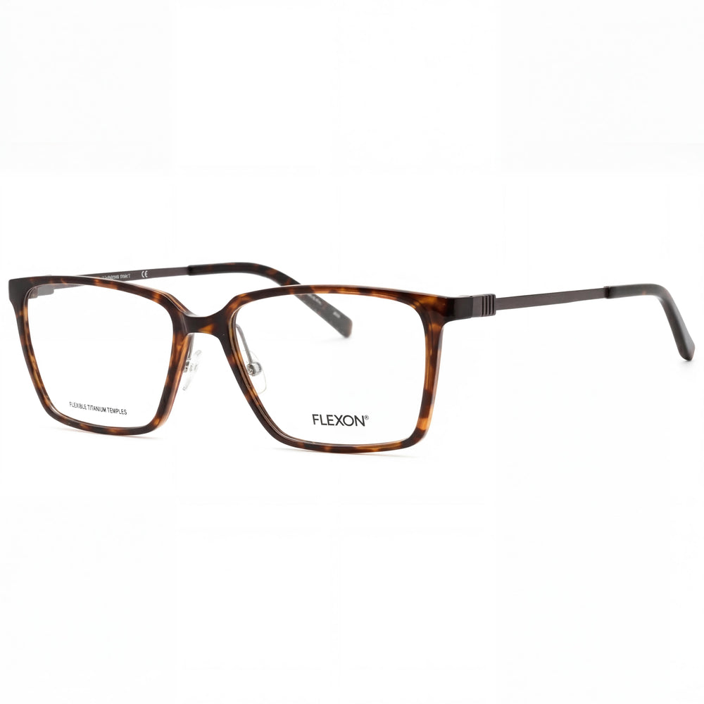 Flexon Unisex EP8010 Eyewear with Dark Tortoise Alloy Steel Frame and Dark Tortoise Lenses 54mm