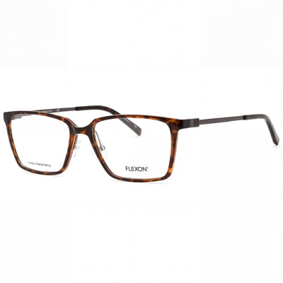 Flexon Unisex EP8010 Eyewear with Dark Tortoise Alloy Steel Frame and Dark Tortoise Lenses 54mm