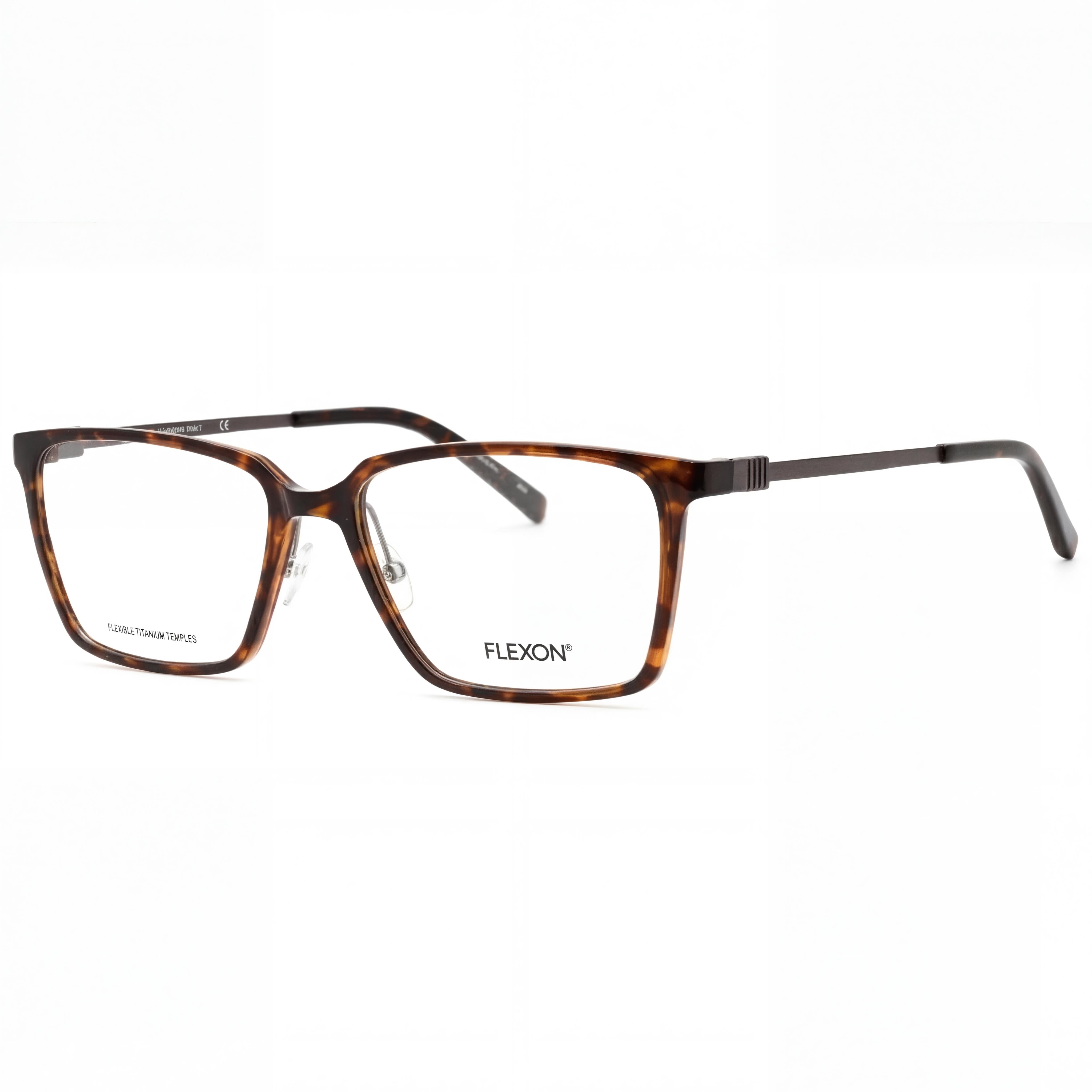 Flexon Unisex EP8010 Eyewear with Dark Tortoise Alloy Steel Frame and Dark Tortoise Lenses 54mm, Photo 1