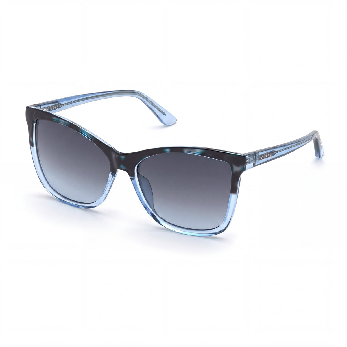 Gafas de sol GUESS GU7779 para mujer, armazón de plástico azul degradado con lentes azules degradadas, protección UV 100%, 57 mm, Photo 1