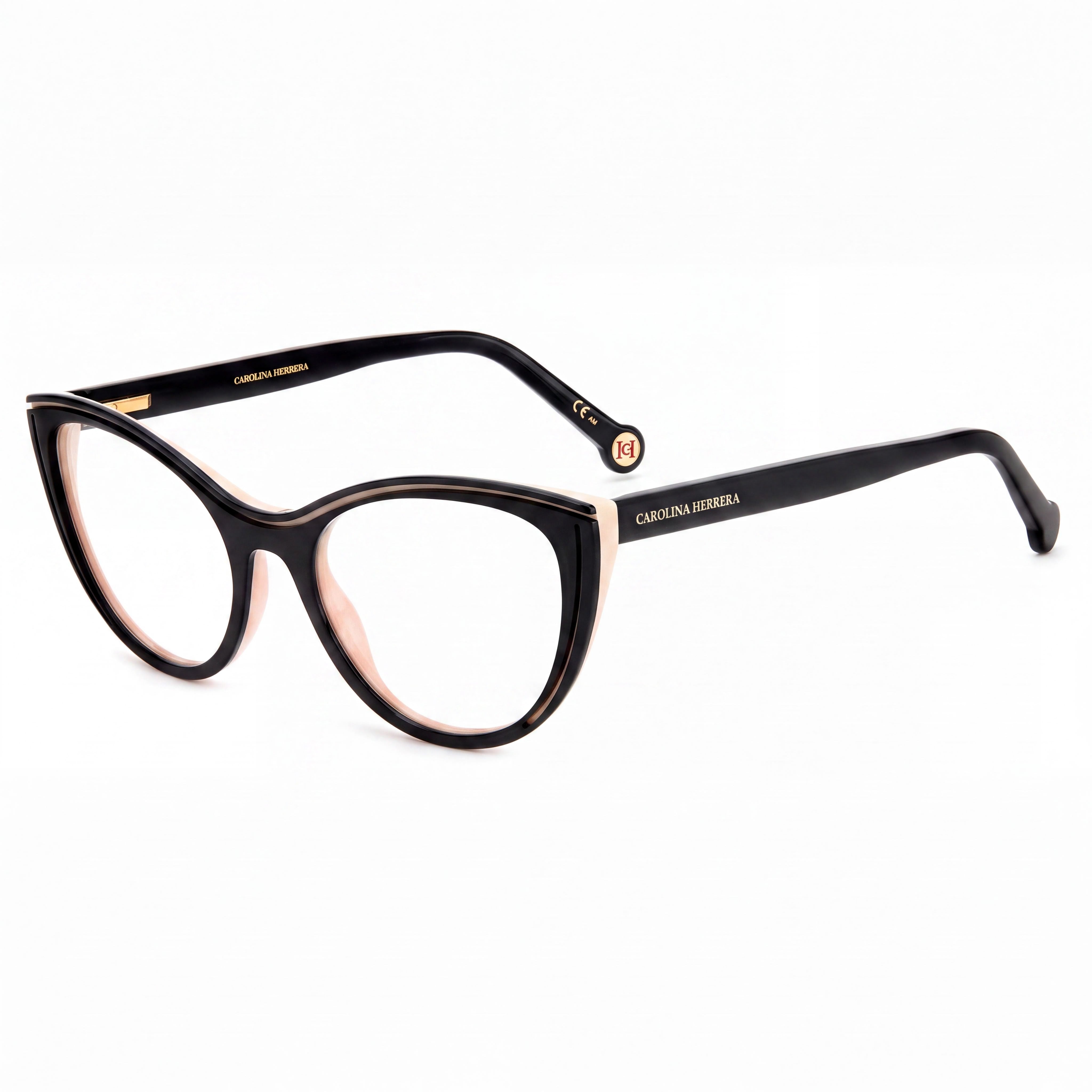 CAROLINA HERRERA HER 0171 Women's Sunglasses with Multicolored Acetate Frame and Black Nude Lenses 53mm, Photo 1