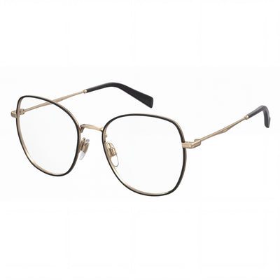 Gafas Graduadas Levi's Lv 5023 para Mujer, de Acero Inoxidable Negro, Montura Completa Grande, 52mm
