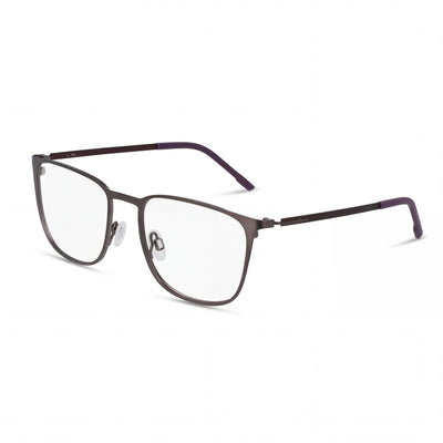 Flexon E1143 Men's Metal Frame Eyeglasses in Matte Gunmetal Midnight Plum, 54mm
