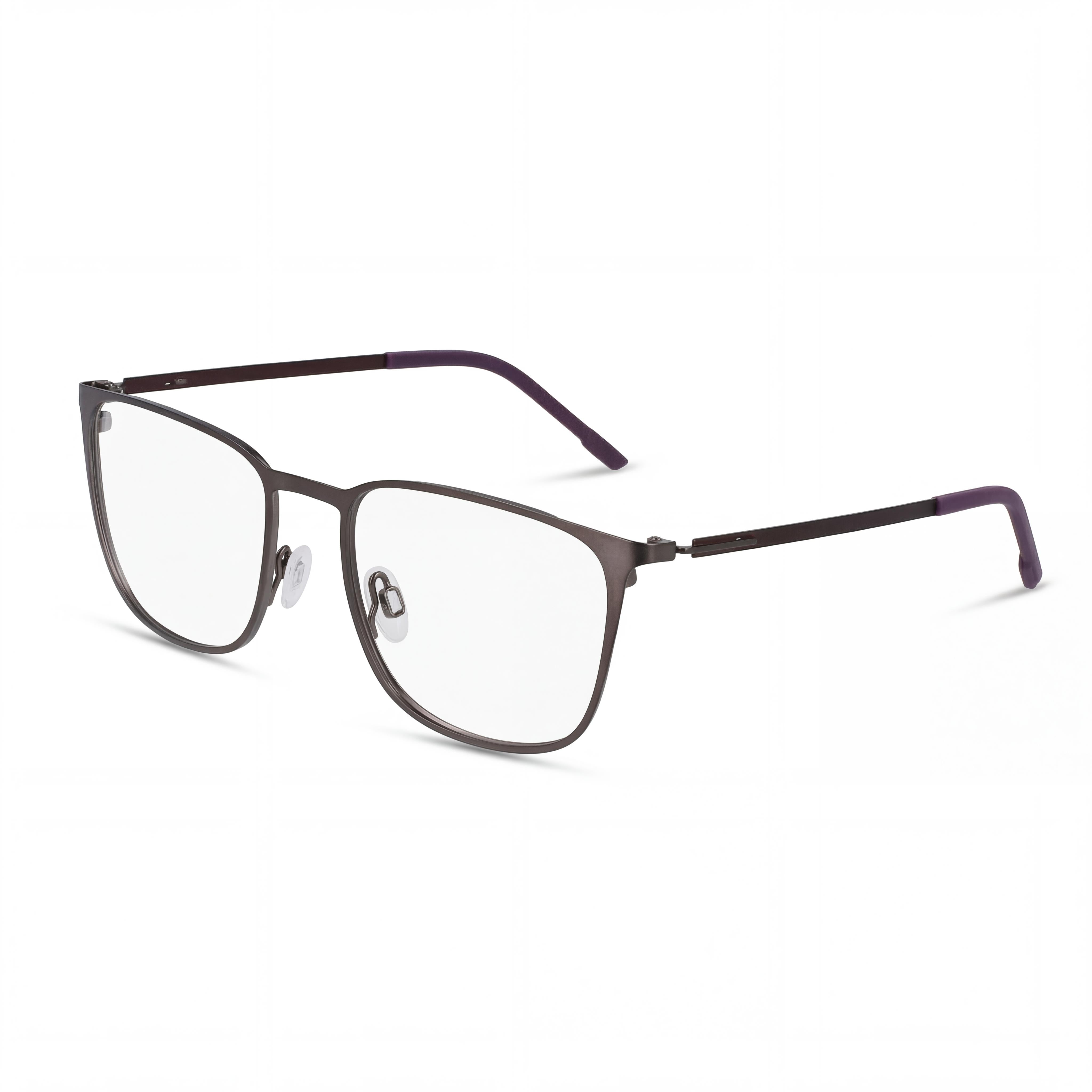 Gafas Flexon E1143 para hombre, montura metálica en color Gris plomo mate y Ciruela medianoche, 54 mm, Photo 1