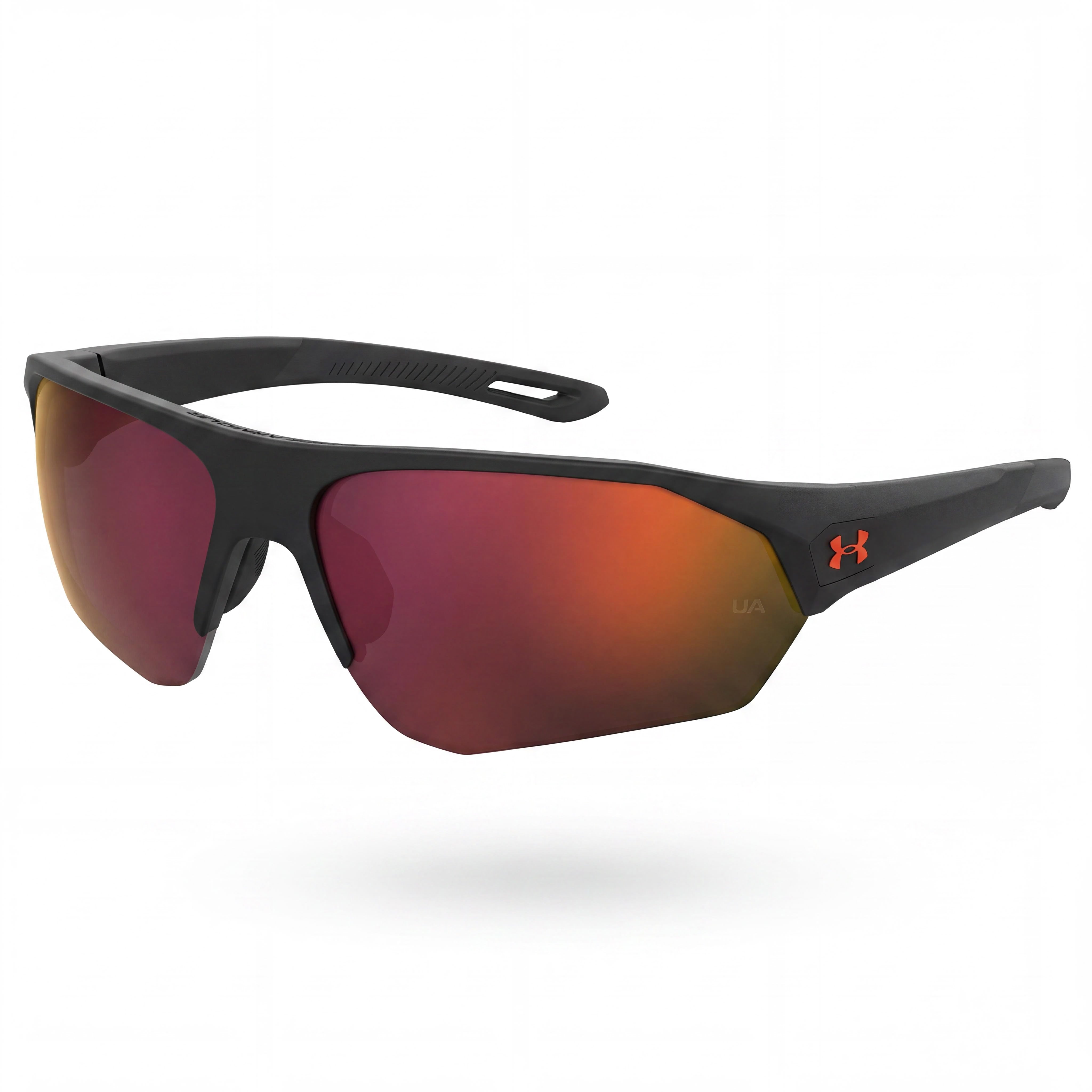 Under Armour Ua 0001/G/S Unisex Propionate Sunglasses Matte Black with Red Multilayer Oleophobic UV Protected 72mm, Photo 1