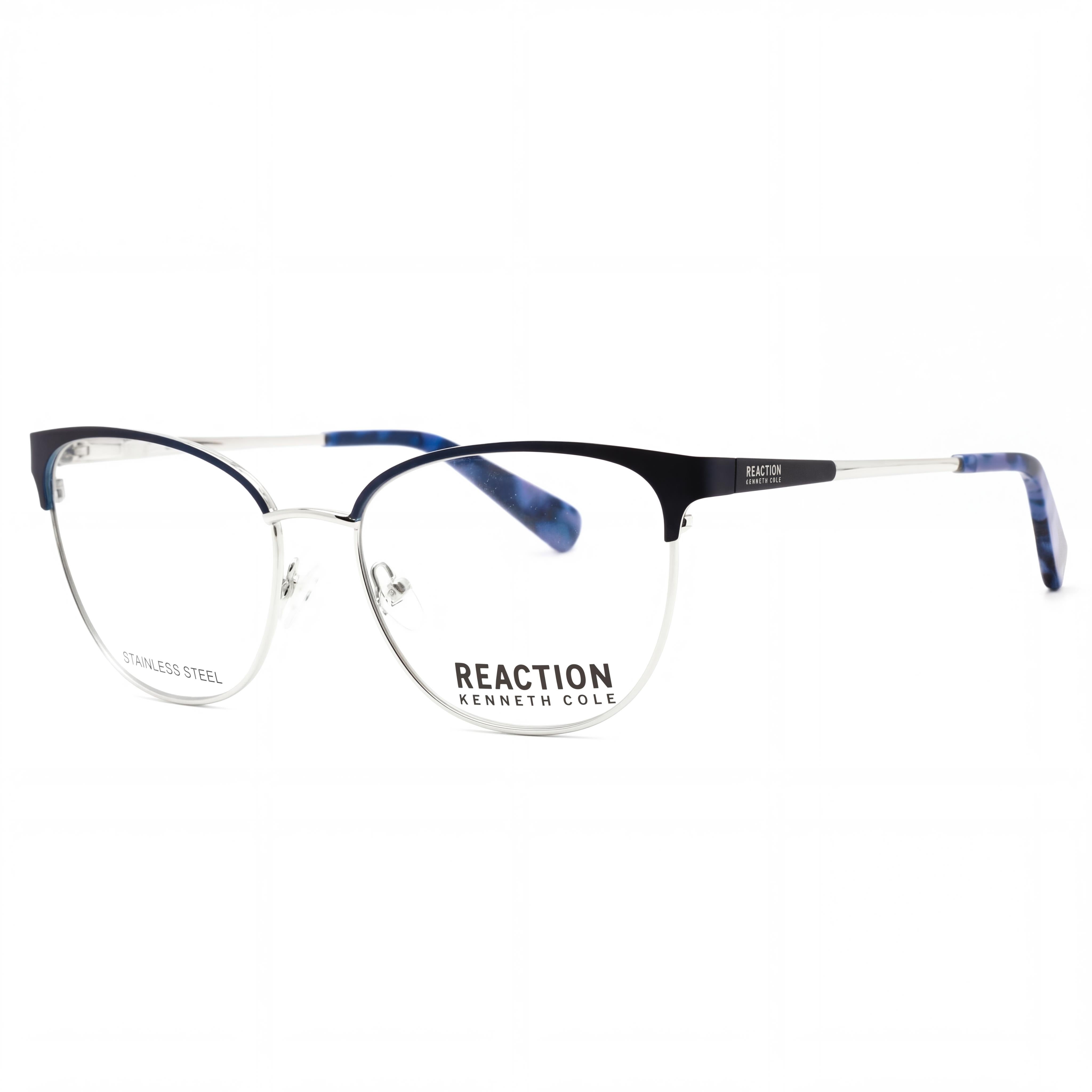 Kenneth Cole REACTION Kc0877 Men's Matte Blue Metal Frame Optical Eyeglasses, Lens 53mm, Bridge 16mm, Temple 145mm, Photo 1