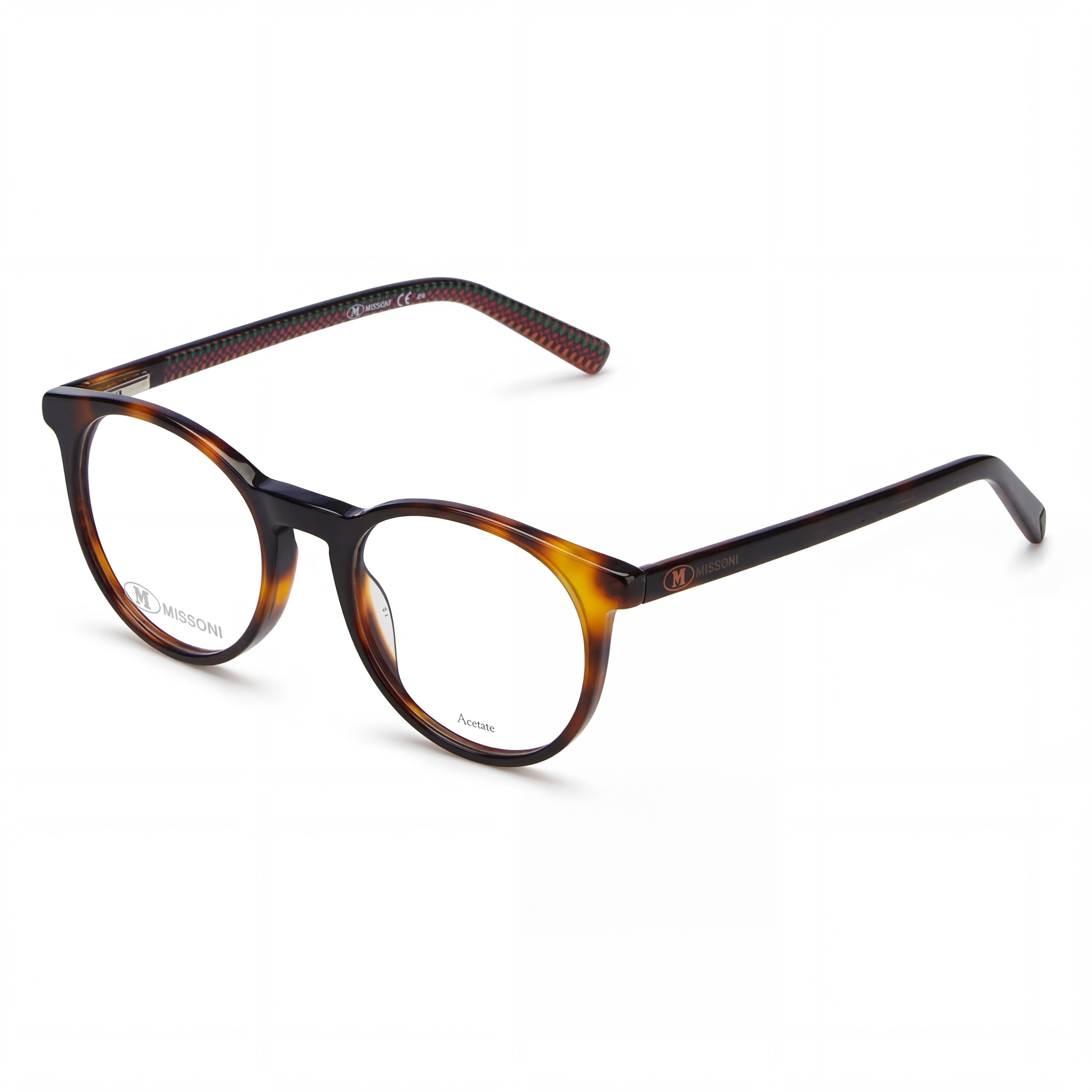 Gafas de vista M Missoni Graphic Zig Zag Collection para mujer, montura completa, acetato color Habana, 46-19-140, Photo 1