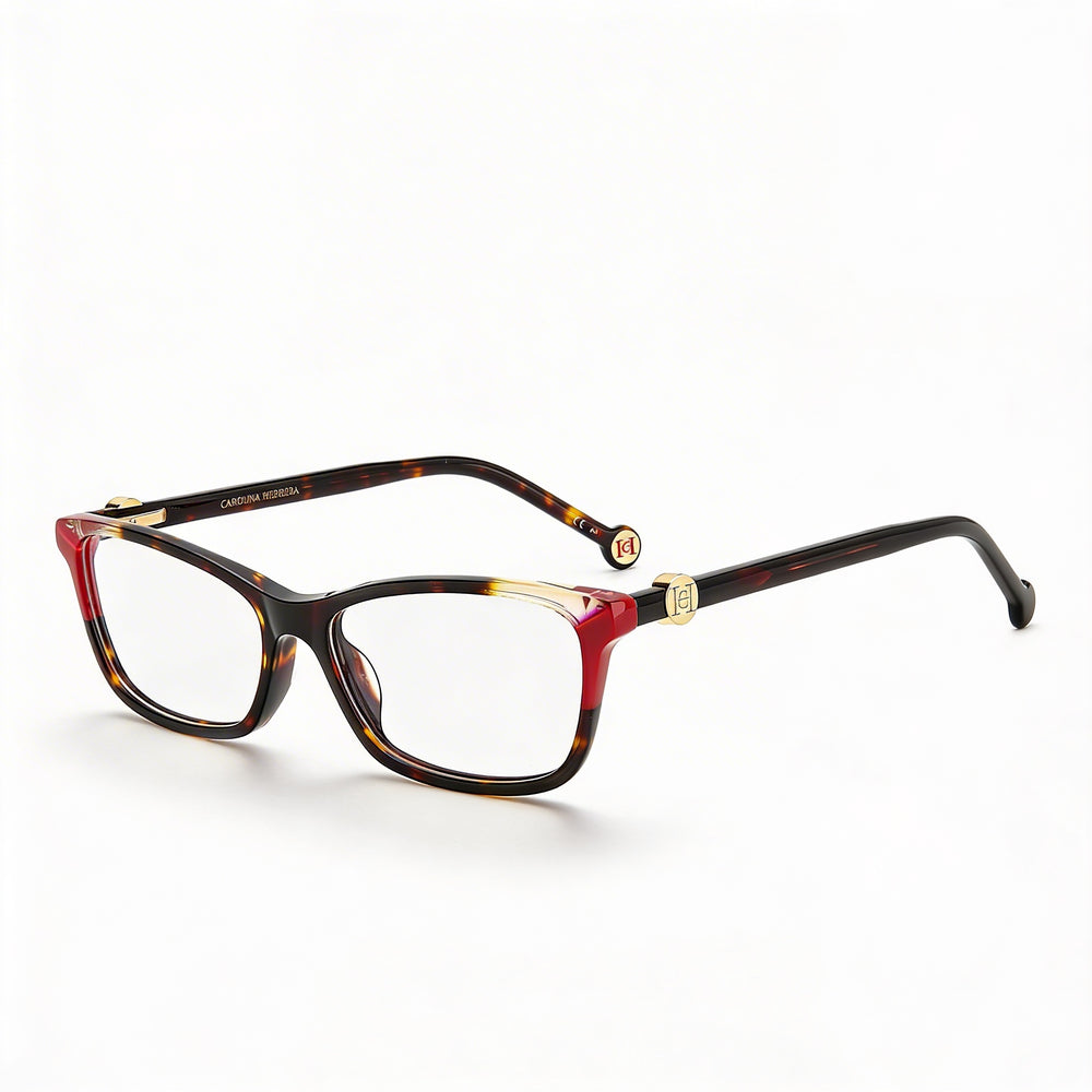 Gafas de sol Carolina Herrera para mujer, modernas, de acetato, color rojo Habana, 54 mm, con protección UV
