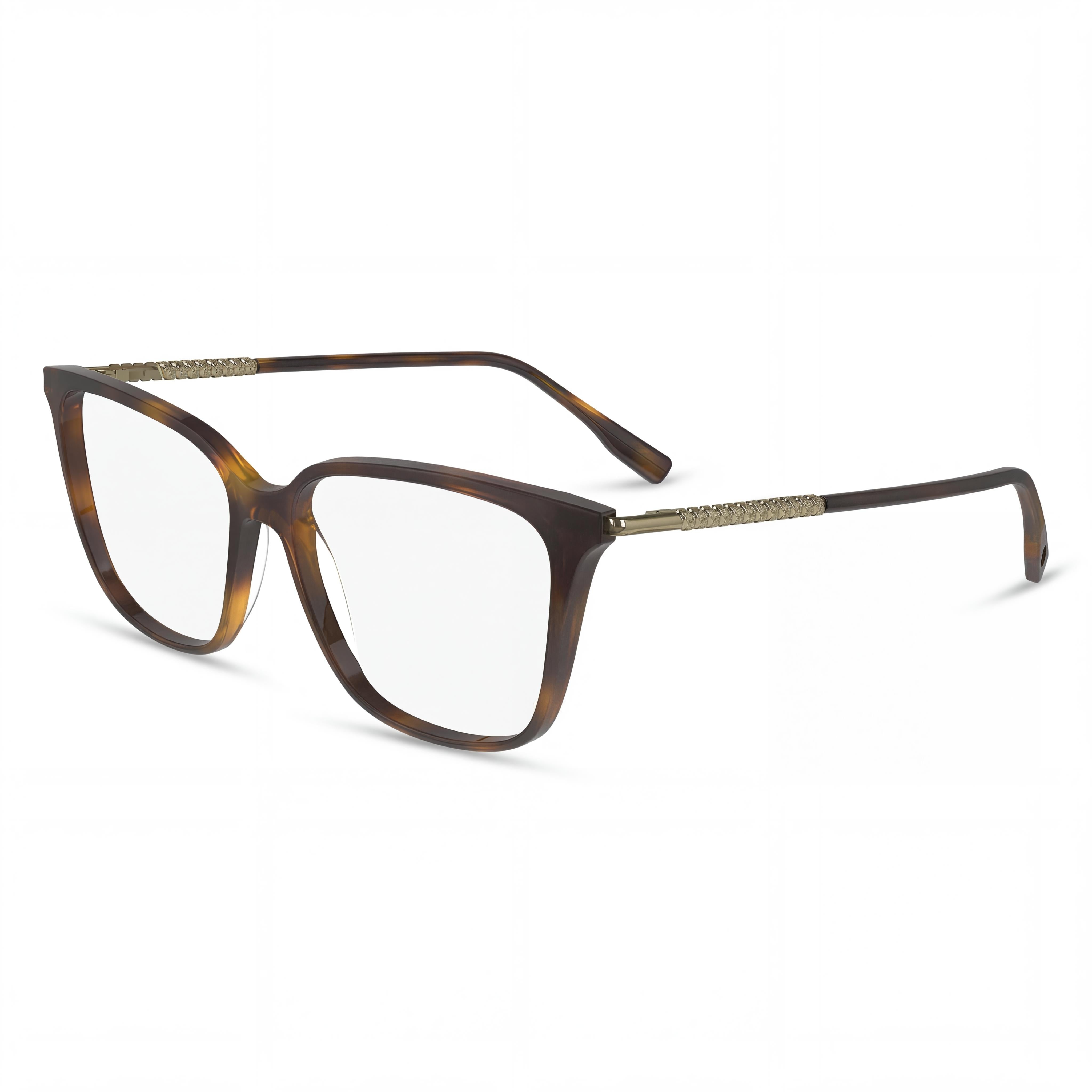 Lacoste Modern Men's Acetate Eyeglasses Frames in Havana, Lens Width 57mm, Bridge Width 16mm, Temple Length 145mm, Photo 1