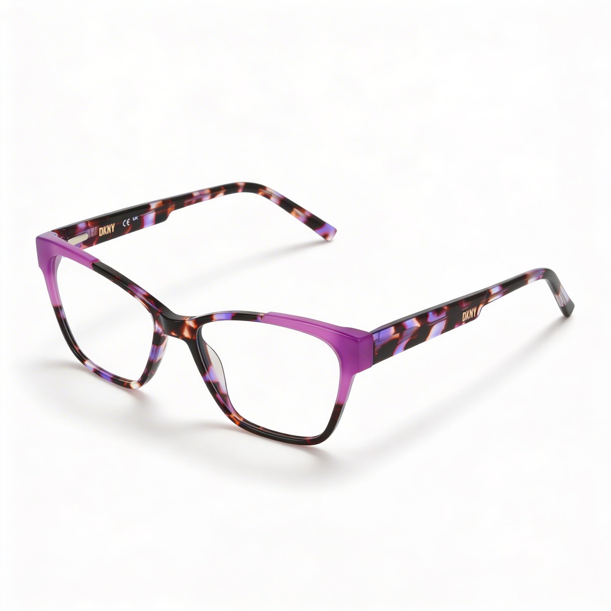 DKNY Dk5072 Women's Acetate Frame Eyeglasses Amethyst Tortoise Milky Purple 54-17-140, Photo 1