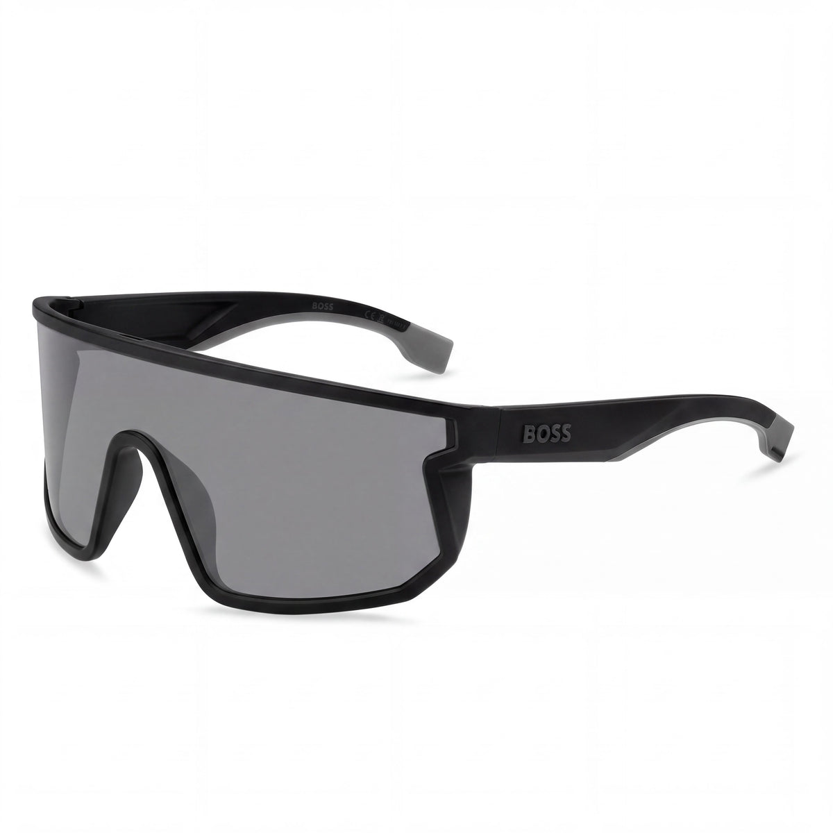 HUGO BOSS 1499/S Gafas de sol clásicas de ECO POLIAMIDA para hombre, color negro mate con lentes gris oscuro 99-01-125, Photo 1