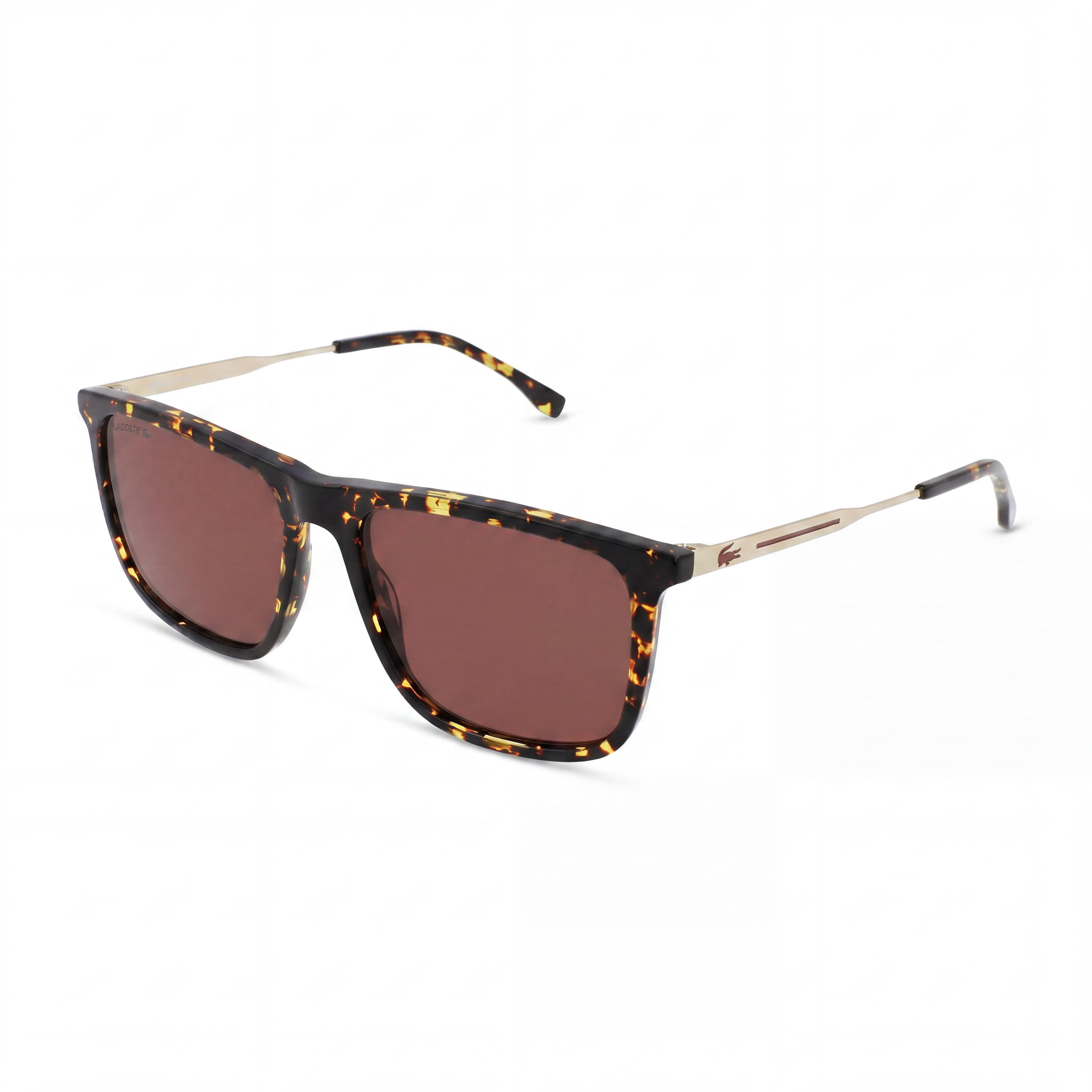 Gafas de sol Lacoste L945s para mujer, color Havana, de acetato, con lentes marrones lisas, 100 % protección UV, 55 mm, Photo 1