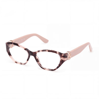 GUESS Gu50119 Women's Plastic Frame Non- Eyewear, Havana Light Pink, 51mm