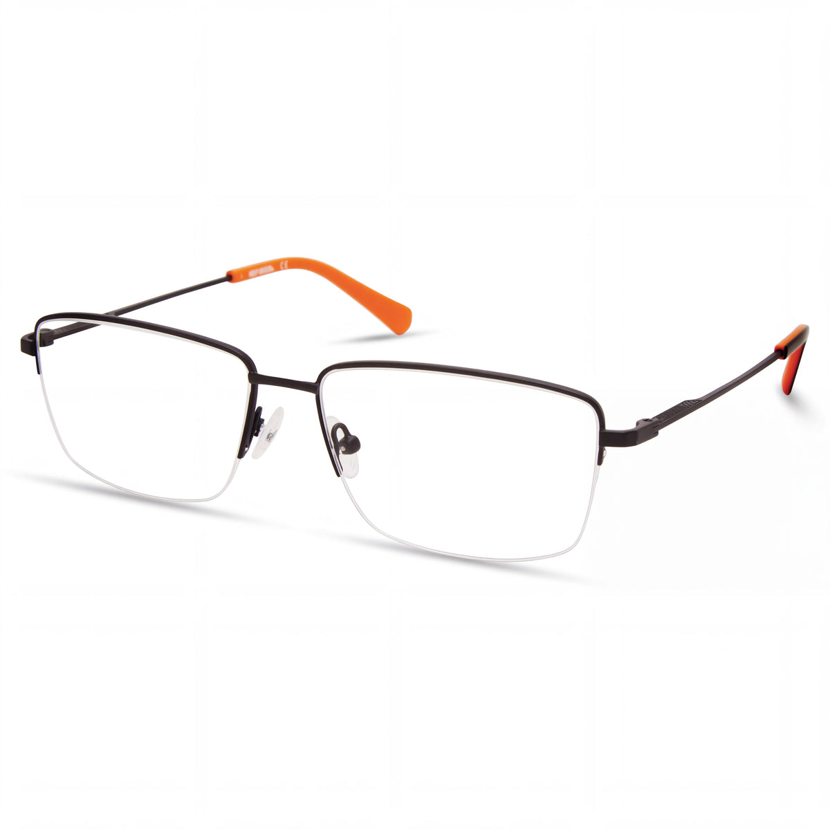 Harley-Davidson Hd0949 Gafas con montura metálica negra mate y lentes transparentes de 56 mm para hombre, Photo 1