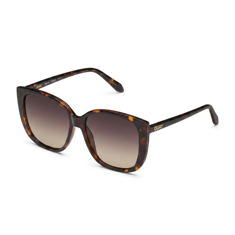 QUAY AUSTRALIA Ever After Women's Tortoise Smoke Taupe Injection Frame Polarized UV Protected Sunglasses 58mm Lens
