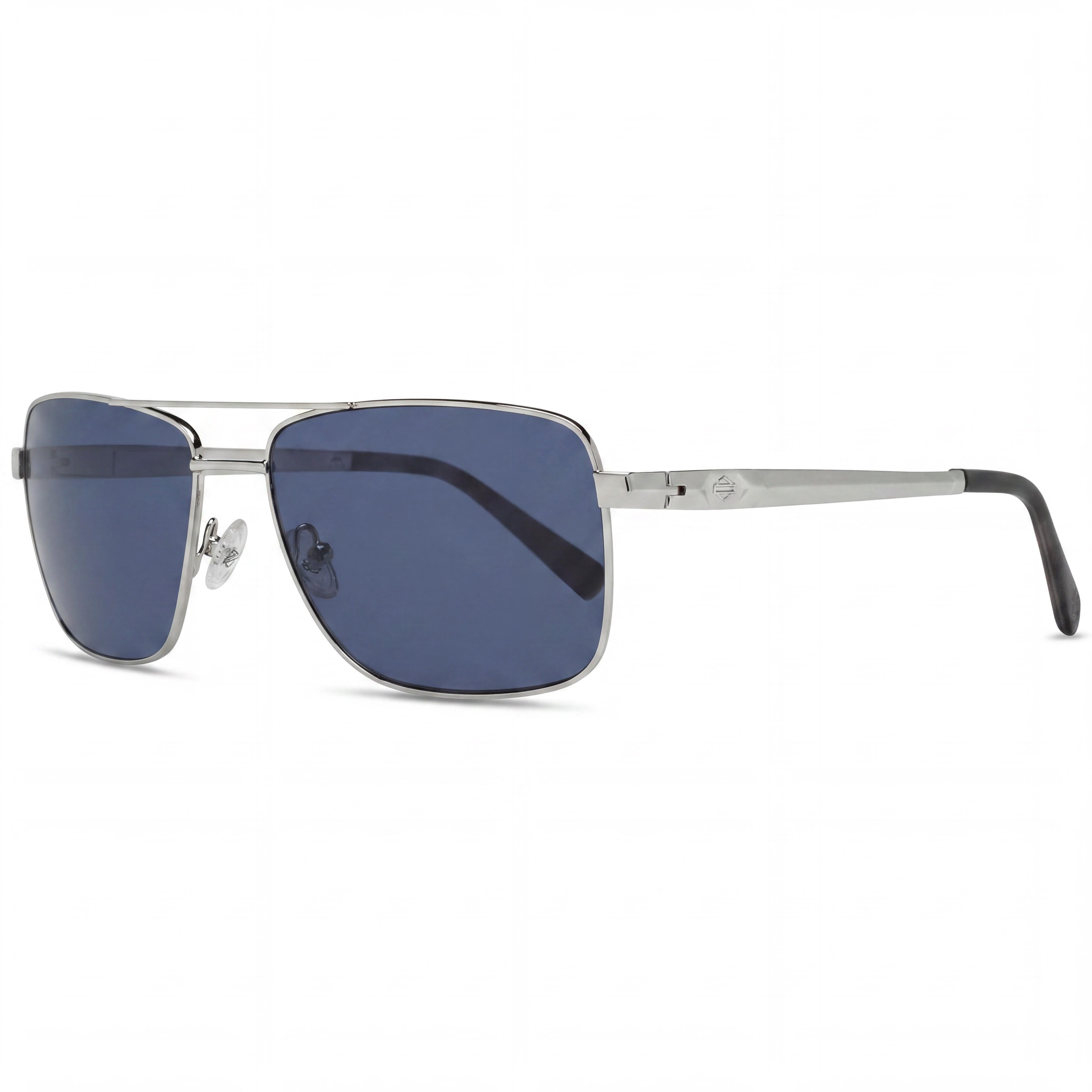 Harley-Davidson Hd0932x Men's Metal Sunglasses, Shiny Dark Nickeltin Frame, Blue UV Protected Lenses, 59-16-145, Photo 1