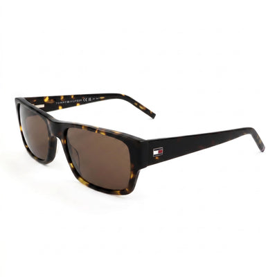 Tommy Hilfiger Modern Unisex Acetate Havana Frame Polycarbonate Lens UV Protected 56mm Sunglasses