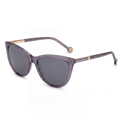 Gafas de sol de mujer Carolina Herrera Casual con montura de plástico gris violeta y protección UV, 57 mm de ancho de lente