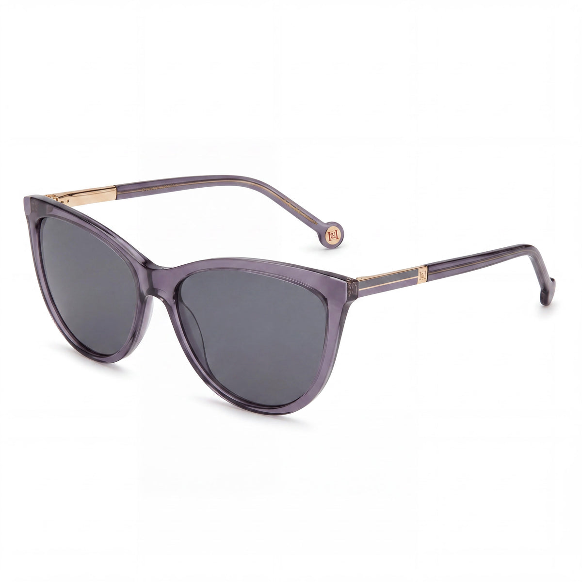 Gafas de sol de mujer Carolina Herrera Casual con montura de plástico gris violeta y protección UV, 57 mm de ancho de lente, Photo 1