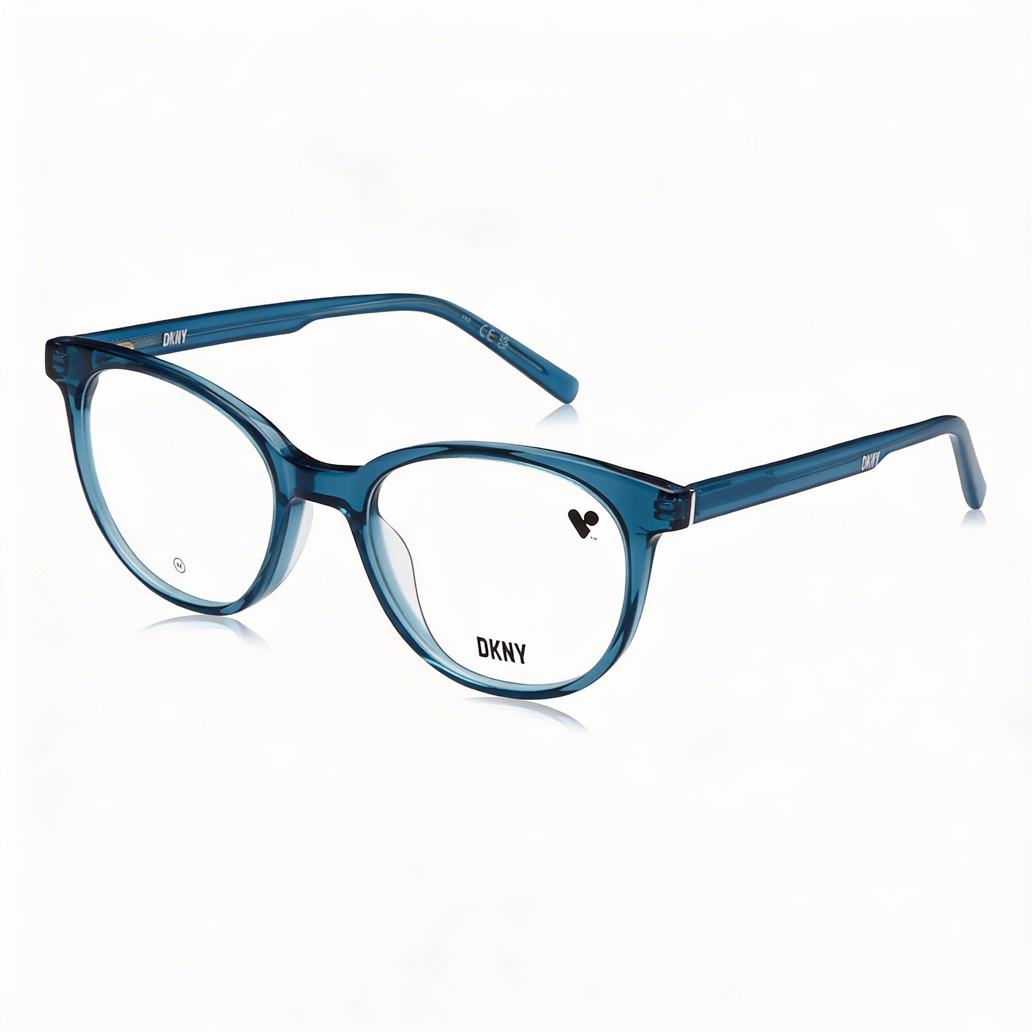 DKNY Modern Women's Crystal Blue Teal Plastic Optical Frame 50mm, Photo 1