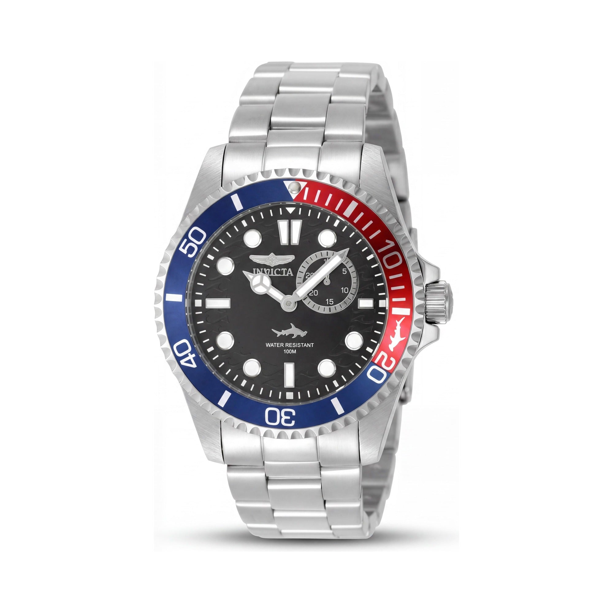 Reloj Invicta Pro Diver 49274 para hombre, de acero inoxidable plateado, esfera negra, cuarzo, resistente al agua hasta 10 ATM, 43 mm, Photo 1