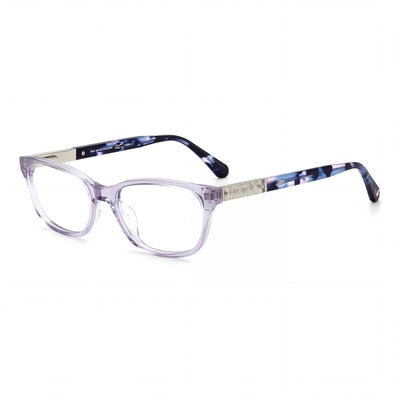 kate spade new york 106179 Classic Eyeglasses for Unisex, Transparent Lilac Violet Acetate Frame, 51mm Lens Width