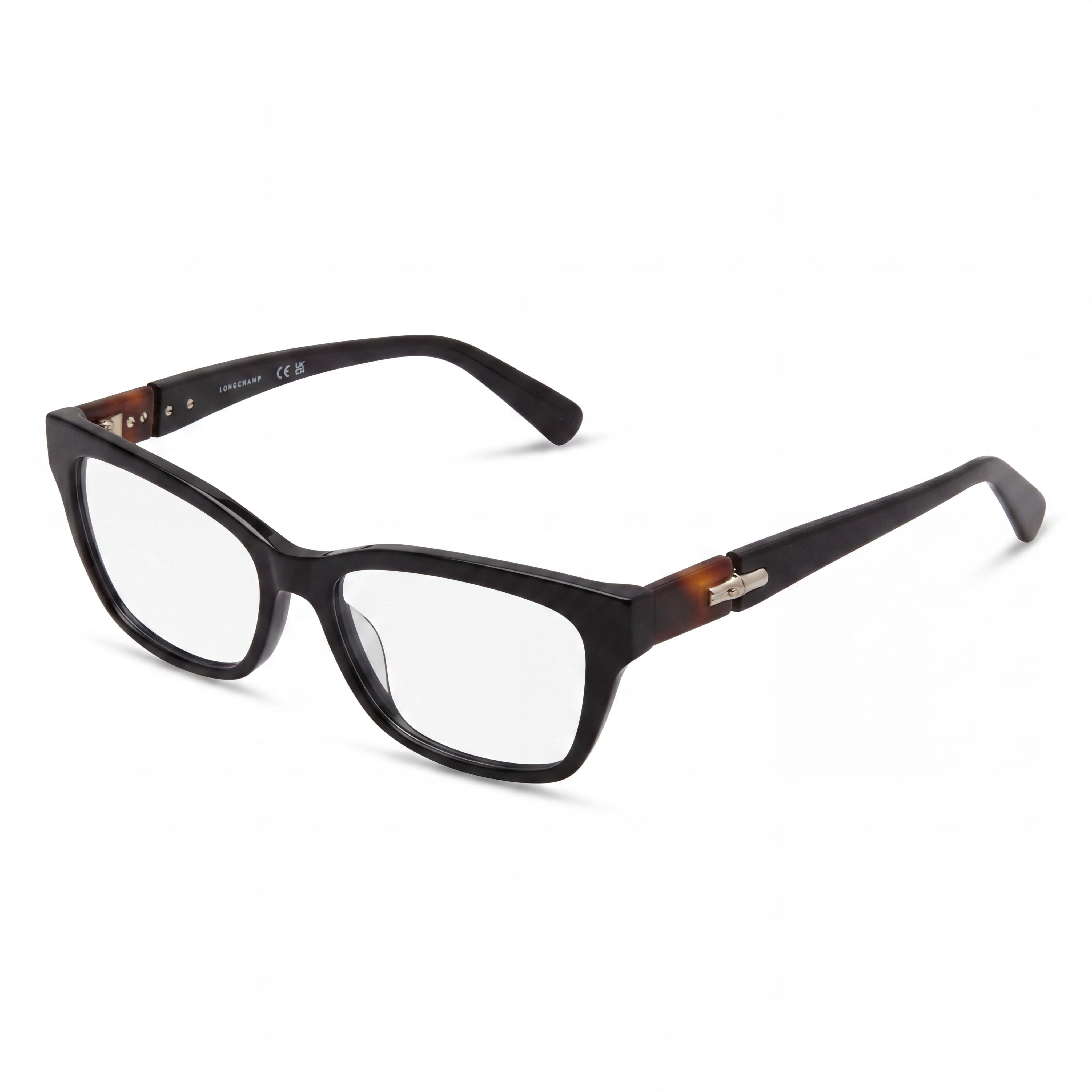 Longchamp Casual LO2697 Women's Black Propionate Frame Polycarbonate Lens Prescription-Ready Eyeglasses 53mm, Photo 1