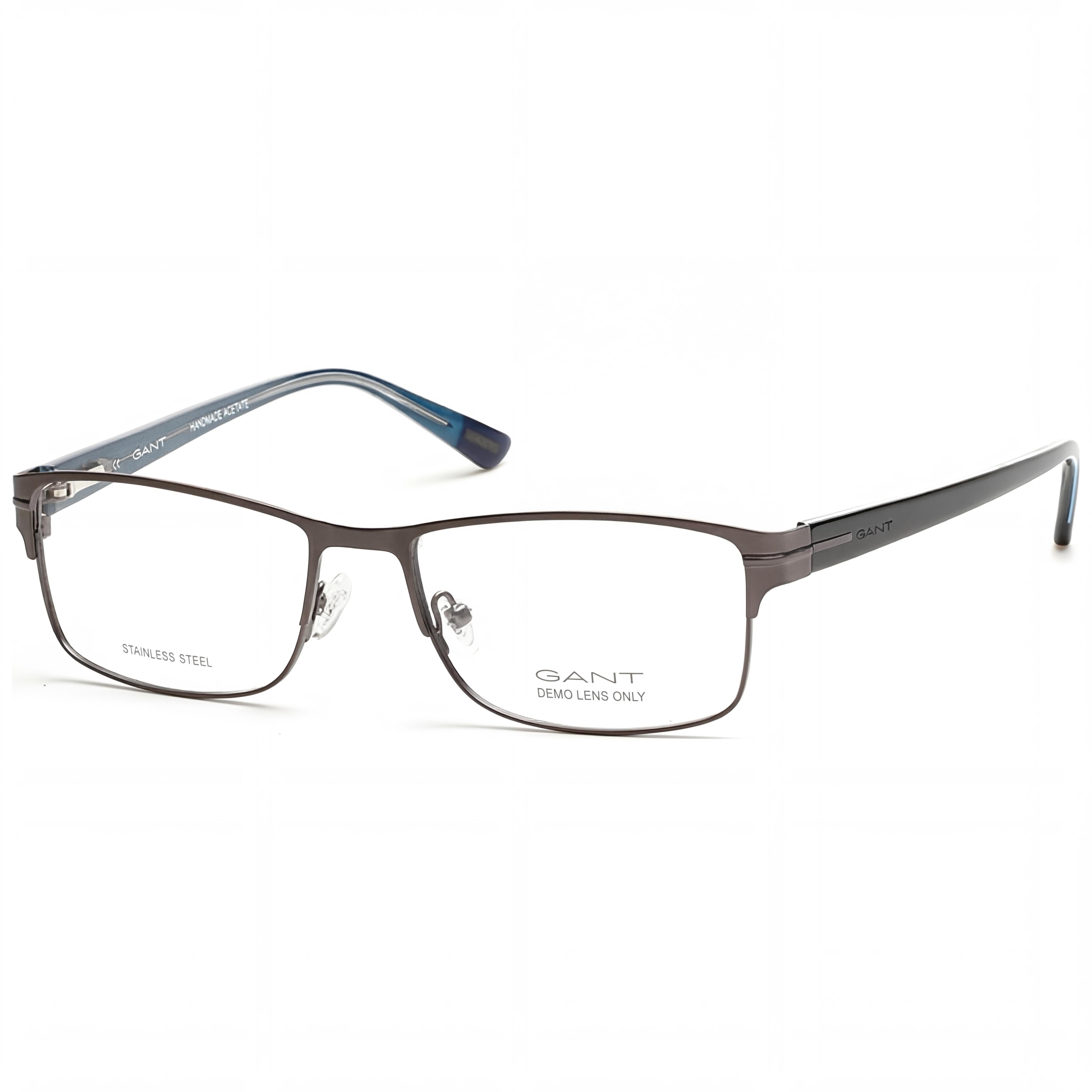 GANT Model Ga3084 Unisex Eyeglasses featuring Matte Gunmetal Black Metal Frame, Lens Width 55mm, Photo 1