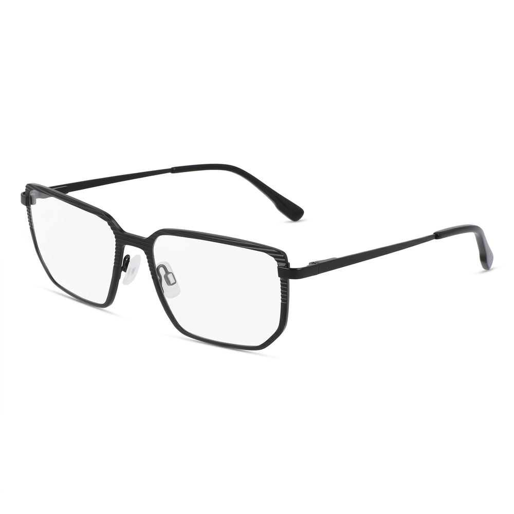 Gafas ópticas rectangulares de metal negro MCALLISTER Mc4531 para hombre con lentes polarizadas transparentes 55-17-145