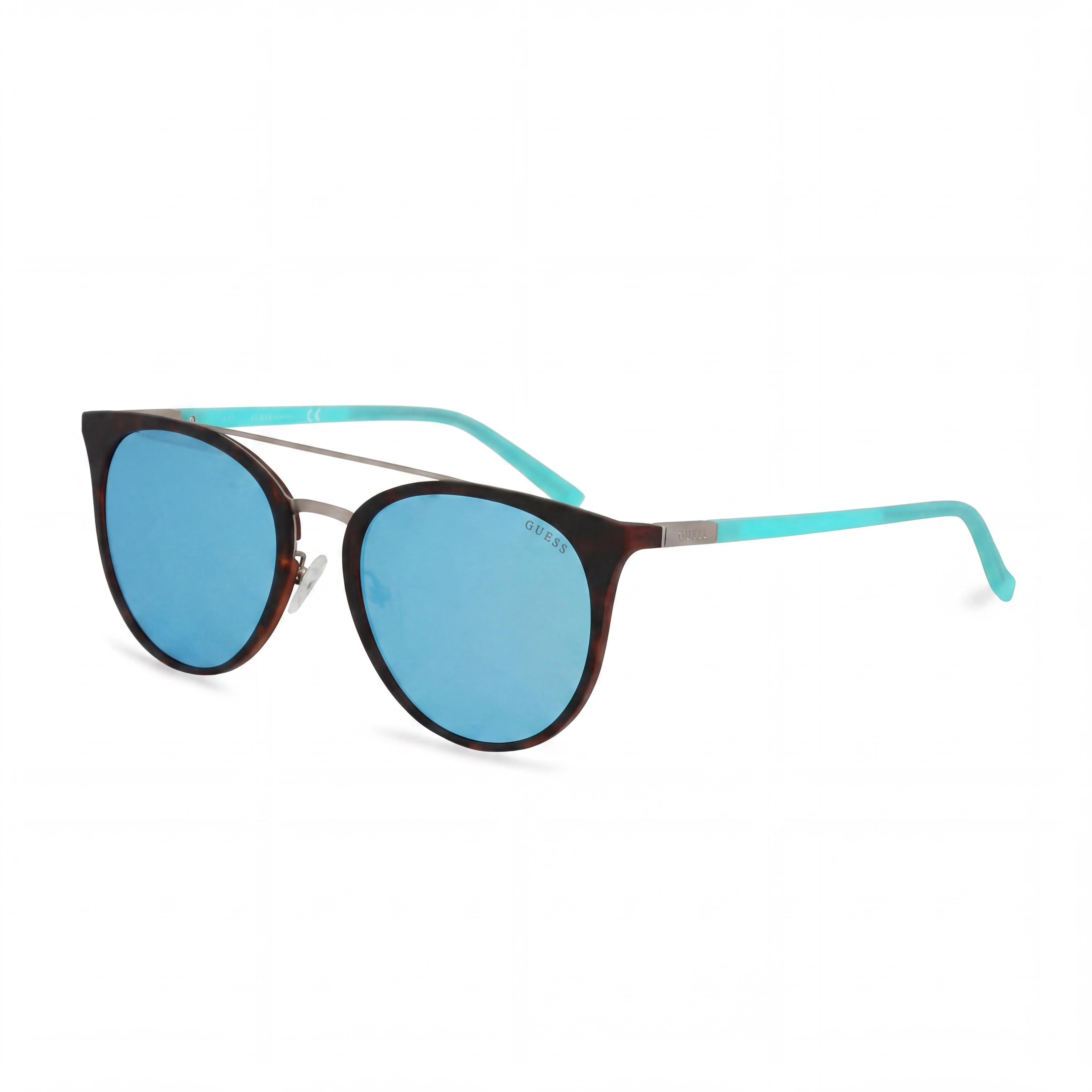 GUESS Gu3021 Women's Dark Havana Smoke Mirror Plastic Frame Anti-Reflective Non-Polarized UV Protection Sunglasses 56mm, Photo 1