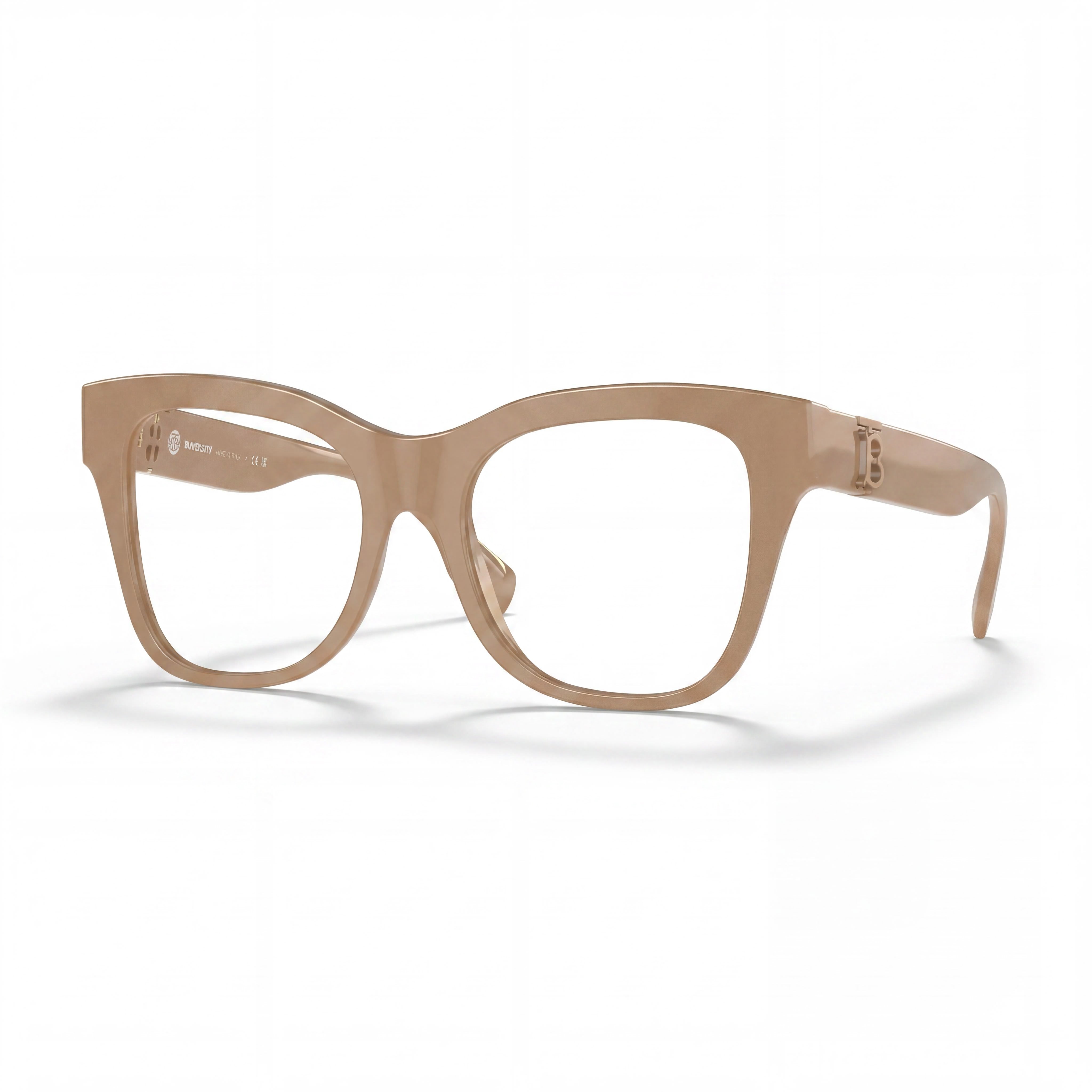 BURBERRY Women's Beige Optical Frames, Ready for Custom Prescription Lenses, Featuring Clear Demo Lenses, Photo 1