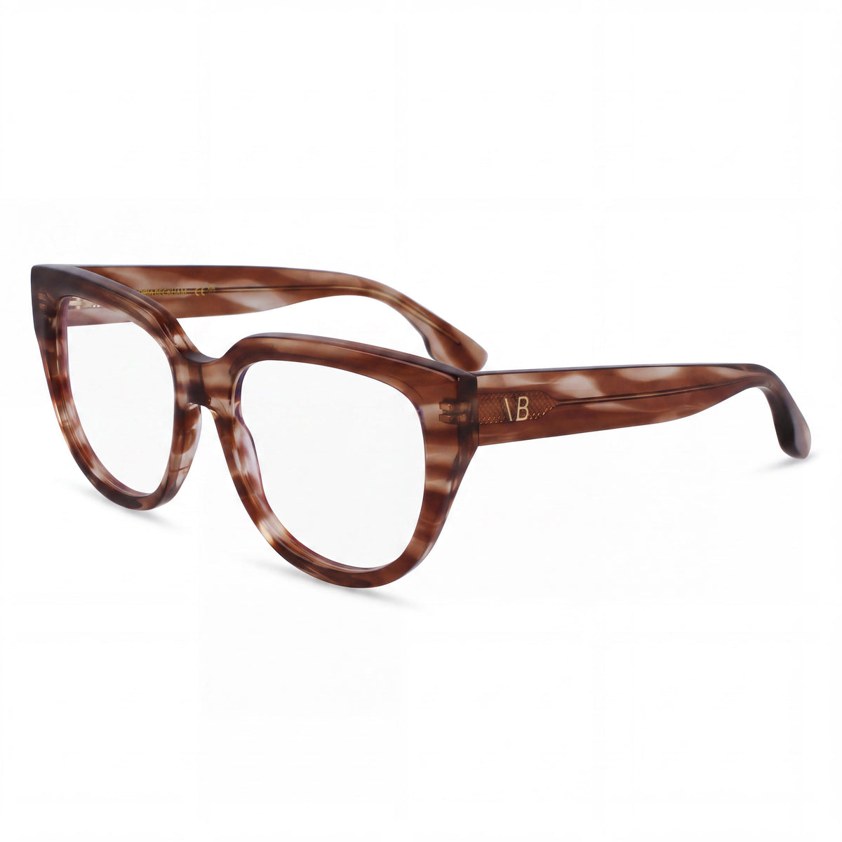 Victoria Beckham Vb2674 Women's Brown Striped Eyeglasses 53-17-140, Photo 1