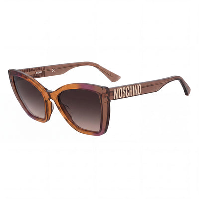 Gafas de sol rectangulares de acetato Moschino para mujer MOS155/S Marrón Naranja 55mm